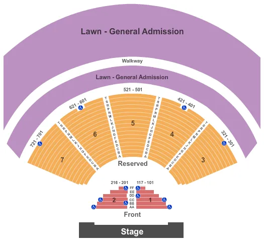cuthbert amphitheater seating chart